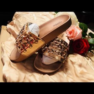 Rose gold sandals BRAND NEW